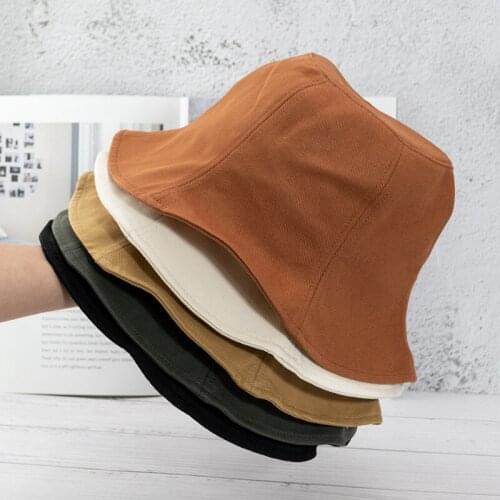 Fashion Falbala Cotton Bucket Hats Women Sunscreen Panama Hat Female Sunbonnet Outdoor Fisherman Hat Beach Cap Autumn Travel Hat