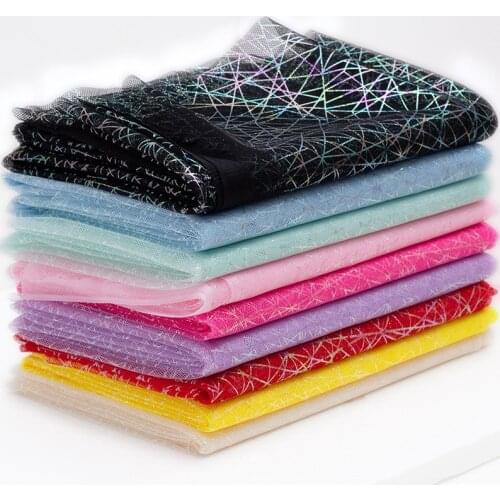 Symphony of random mesh net gauze fabric/fashion dress creative design fabric