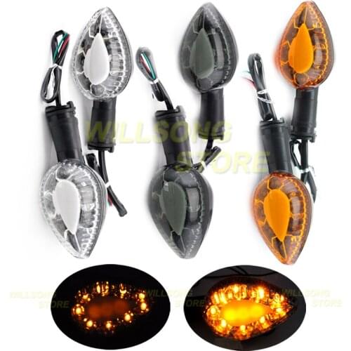 LED Turn Signal Lights Lamp Blinker Indicator For YAMAHA WR 250R/250X YBR 125/250 XJ6 Diversion/F Motorcycle Lightings Parts