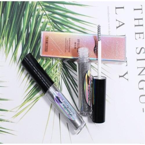 Diamond glitter mascara quick dry water drop makeup long lasting waterproof curling thick shiny eyelash mascara