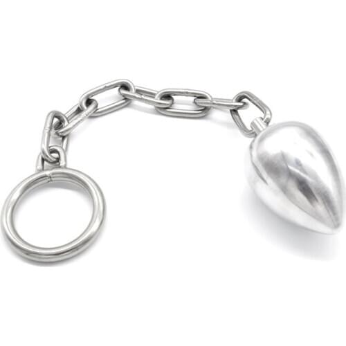 Heavy Cock Ring Anal Plug Sex Toys Metal Butt Plug Male Prostate Stimulating Penis Strap on Anal Plug Chastity