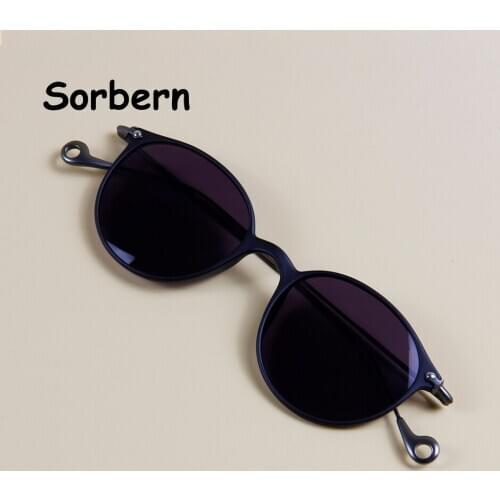 Design TR90 Sunglasses Men Lightweight Vintage Retro Round Blue Shades Mirror Sun Glasses For Women Eyewear Gafas De Sol