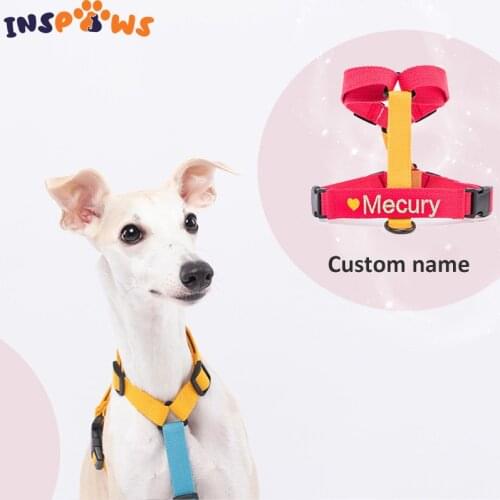 Embroidered Custom Personalized Dog Harness Breathable Adjustable Pet Harness for Small Large Dog Vest Can Embroidered NameChest