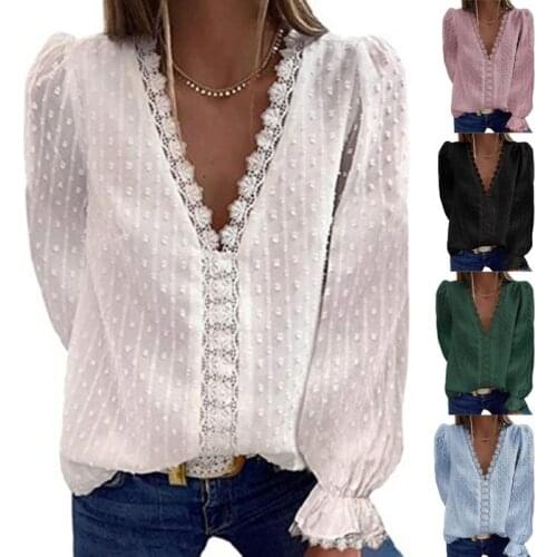 Want Move Lace Blouses