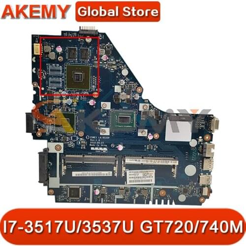 Z5WE1 LA-9535P MB For Acer E1-530 E1-570 E1-570G Laptop Motherboard W/ GT720/740M GPU I7-3517U/3537U CPU DDR3 100% Fully Tested