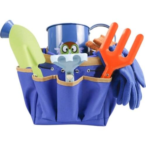 1 Set Lightweight Kids Shovel Gardening Tools Set Shovel Harrow Rake Watering Can Tote Bag Gloves Children Toy