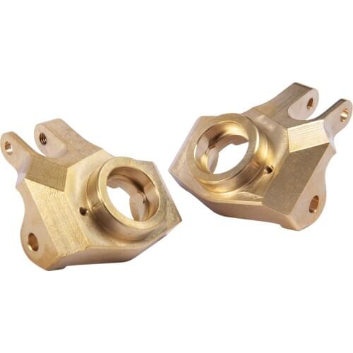 1 Pair Brass Heavy Duty Front Steering Knuckle For 1/10 RC Axial SCX10 II 90046