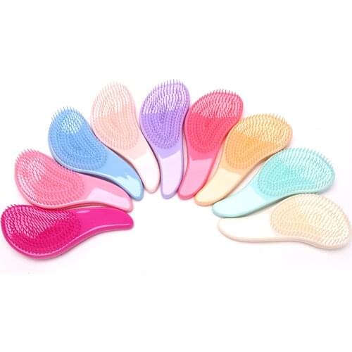 1PC Plastic Anti Static Massage Hair Brush Hot Magic Handle Comb Detangle Shower Massage Hairbrush Comb Salon Hair Styling Tool