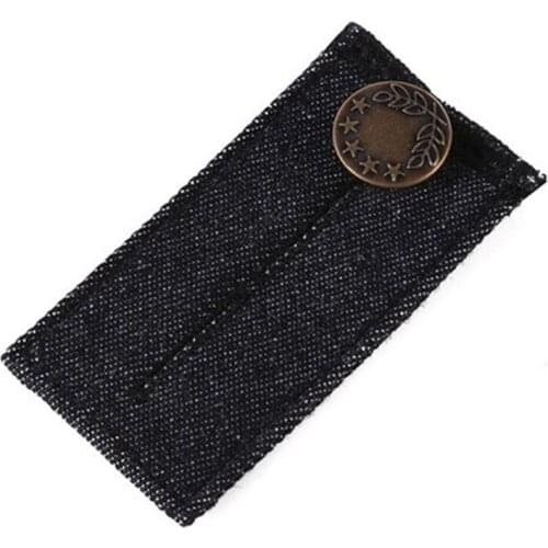 1 Pack 3 Colors Denim Waist Extender Button for Jeans and Skirt with Nickel Finished Metal Button for Pregnant Women