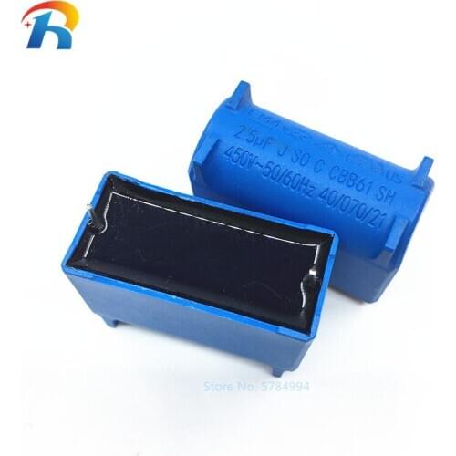 10PCS 100% NEW BM CBB61 2.5uF 450VAC Air conditioning fan Pin type Motherboard circuit board starting capacitor 50/60Hz