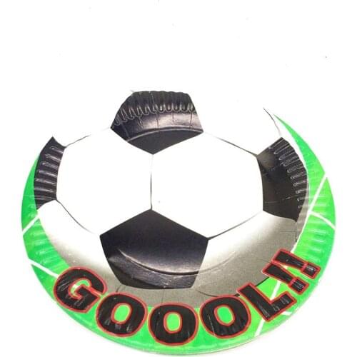 10pcs World Cup Theme Soccer Green Disposable Tableware Supplies plates Birthday Decoration Kids Party Supplies