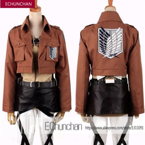 2017 new Anime Full set Shingeki no Kyojin Eren Jaeger Attack on Titan cosplay costume