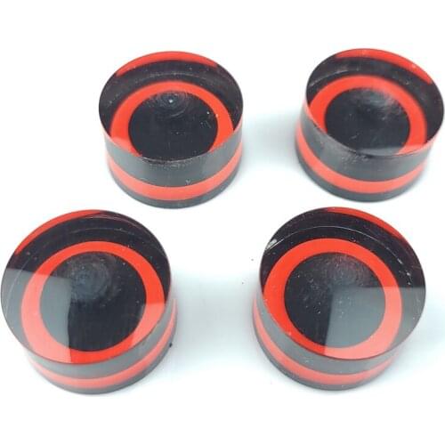 4 Pcs Guitar Control Knobs for 6mm Red Abalone Speed Volume Tone Potentiometer Knob Compatible with LP SG Electric Guitar KSP82