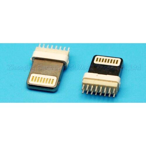 50pcs 8Pin USB male Plug usb connector for IPHONE 5G etc