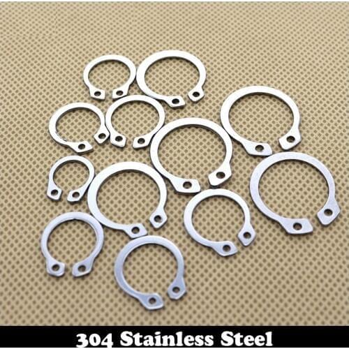 50pcs M9 304 Stainless Steel 304ss Spring Washer DIN471 C Type Snap Retaining Ring For 9mm Outside External Shaft Circlip