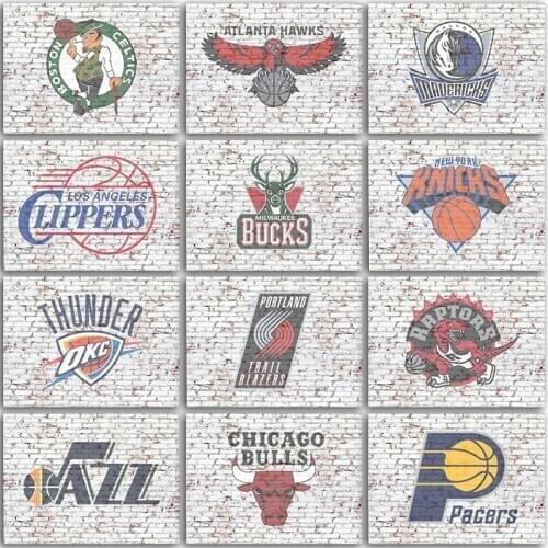 5D DIY Diamond painting basketball team art diamond paint Full Round Diamond mosaic Full Square Diamond embroidery Cross stitch