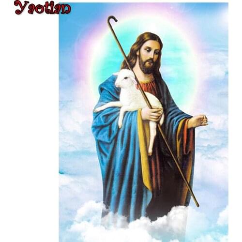 Diamond Painting Jesus and the Lamb Diamond embroidery Christ religion icon 5d diy diamond mosaic diamond paint full round drill