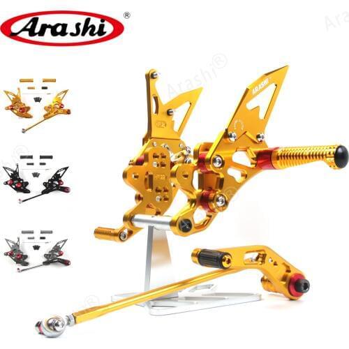 Arashi For SUZUKI GSXR600 GSXR750 2006 - 2010 Rearset Adjustable Footrests Foot Pegs GSX-R600 GSX-R750 2007 2008 2009 GSXR 750