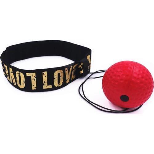 Boxing Reflex Speed Punch Ball Sanda Boxer Raising Reaction Force Hand Eye Training Set Stress Reaction ball red