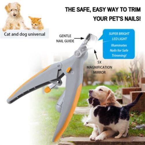 Boutique Professional Level Dog Nail Trimmer Pet Cat Claw Grinder With LED Light & 5X Magnifier Safety Pet Nail Clippers
