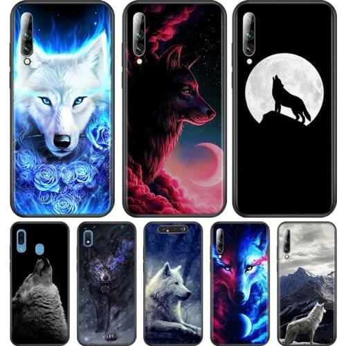 Moon Wolf Howl For Samsung Galaxy A90 A80 A70 A70S A60 A50 A40 A30 A30S A20S A20E A2Core A10 A10E A10S Phone Case