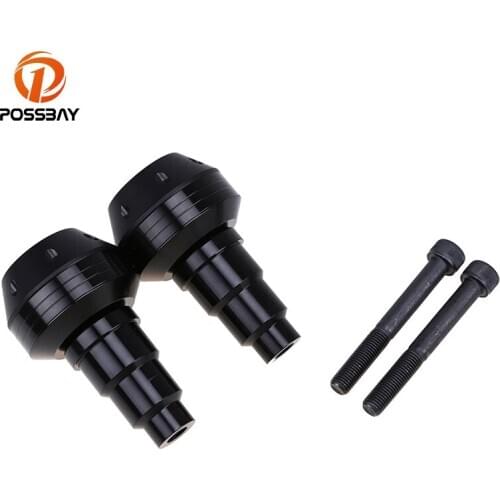 POSSBAY Black Motorcycle Glue Frame Sliders for Kawasaki 2002-2003 ZX9R Falling Protector Guards for Yamaha 2006 2007 2008 FZ1