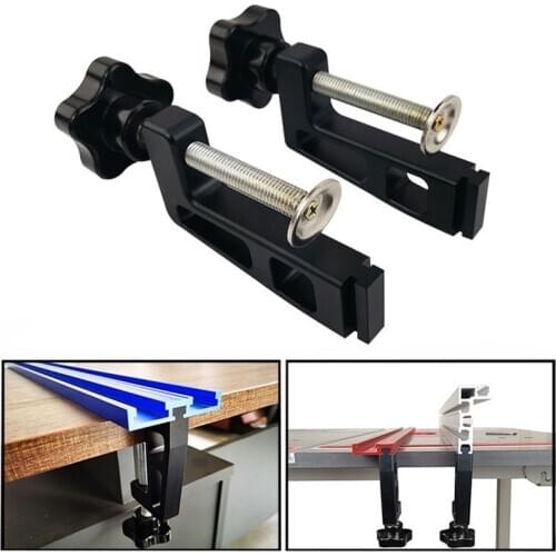 Woodworking 45/75 Type T-track Securing clip Backer dedicated Fixture Track fixings Woodworking workbench DIY Accessories