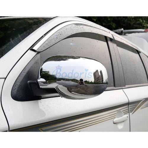 For Mitsubishi Outlander 2013-2019 Side Wing Mirror Cover Rearview Overlay Frame Rear View Caps Chrome Car-styling Accessories