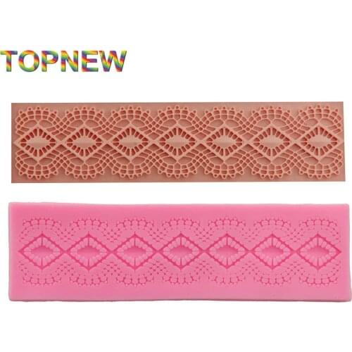 Hot Sale Lace Shaped Fondant Mould Silicone Bake Decoration Mold Mats Tools 2176
