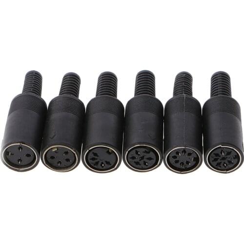 Male DIN Plug Socket Connector 3/4/5/6/7/8 PIN Chassis Cable Mount