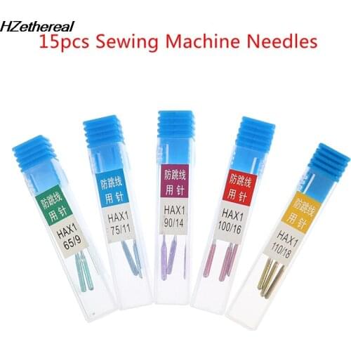 15pcs Household Sewing Machine Needle Sharp Universal Regular Point For Singer Brother Sewing Machine Accessories