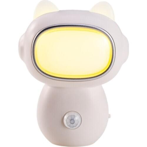 Intelligent Human Night Light Robot Usb Charging Automatic Induction Led Home Bedroom Eye Care Human Induction Lampara De Noche