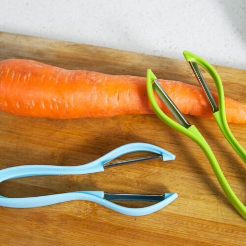 Colorful ABS plastic double peeler that occupy the home kitchen gadgets stainless steel can be quick