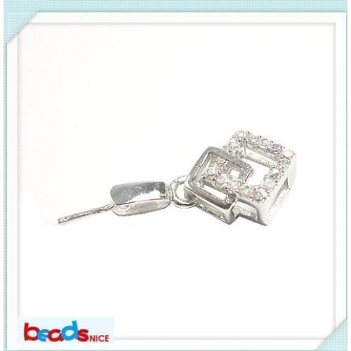 Beadsnice Pure 925 Silver Pendant Clip Pendant Findings Pendant Bail Clasp Connector for Women Jewelry DIY ID25885