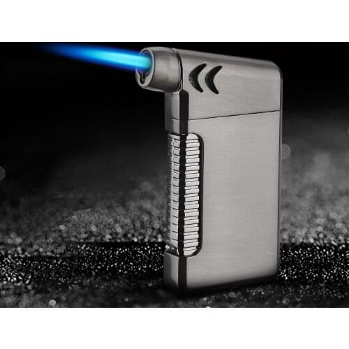 New Metal Spray Gun Jet Pipe Lighter Ultra Thin Torch Turbo Butane Gas Elbow Lighter Inflated Windproof Cigarette Cigar Lighter