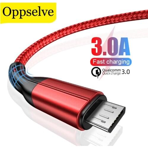 Micro USB Cable 3A Nylon Fast Charge USB Data Cable for Samsung Xiaomi Tablet Android Mobile Phone USB Charging Wire Cord Cabo