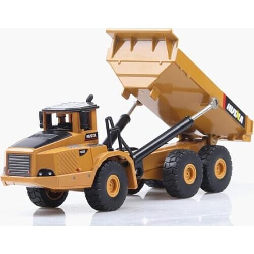 20CM 1/50 Scale Truck Model Die-cast Alloy Metal Car Tractor Articulated Dump Excavator Toy Engineering Toy for Kids Child Gifts