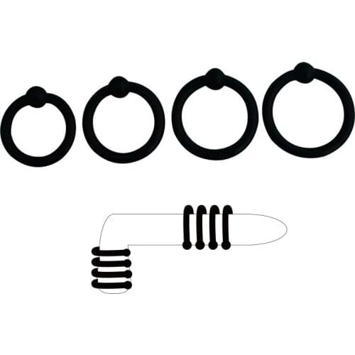 4size as 1set small large silicone erection penis sleeve cock ring ball stretcher male delay ejaculation condom extender sex toy