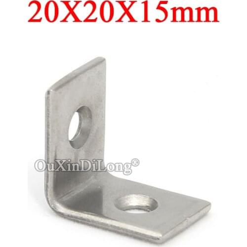 New 50PCS 304 Stainless Steel LShape Furniture Corner Braces Right Angle Board Frame Shelves Joint Connect Brackets Fastener