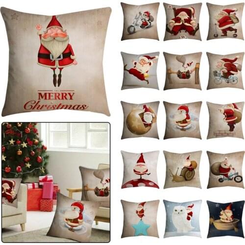 New Christmas Pillows Case Snowflakes Trees Print Pillow Cushion Cases Christmas Decorative Sofa Couch Throw Pillows Case
