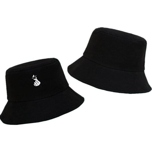 Cotton Embroidery Bucket Hat Fisherman Hat Outdoor Travel Hat Sun Cap Hats for Men and Women 37