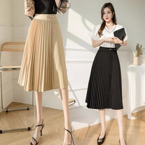 Spring Summer Autumn Fashion Work Skirts Womens Solid Color Slim Hip Middle Waist Straight Skirt For Girls