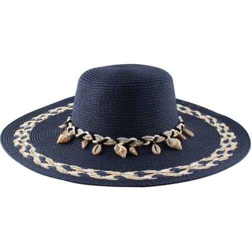 Big shell conch straw hat fedora hat cowboy hat men and women beach hat summer hat shell hat curling hat