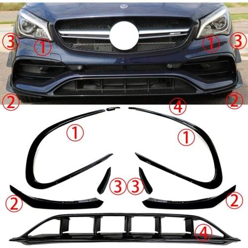 For Mercedes-benz A Class W177 A180 A200 A220 A250 AMG 2019+ Car Front Lower Bumper Lip Splitter Canard Trim Styling Mouldings