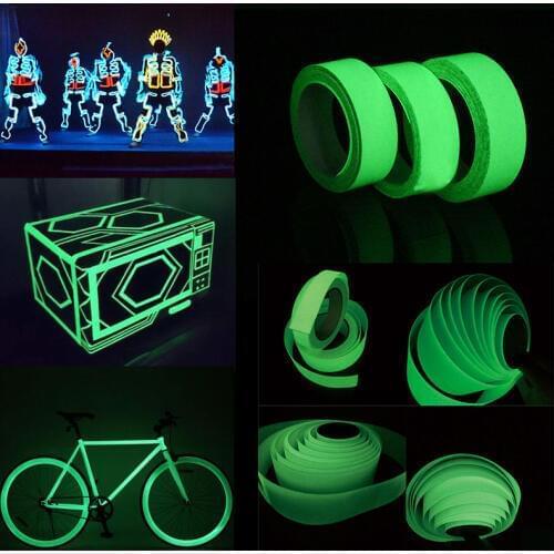 2cm Luminous Tape Fluorescent Night Baseboard Self-adhesive Glow In The Dark Safety Warning Tapes Home Living Room Wall Stickers