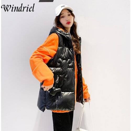Windriel Hooded Warm Cotton Vest Solid Waistcoat Jacket Outerwear 2021 New Autumn And Winter Coats Sleeveless W2109