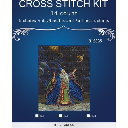 Top Quality Beautiful Lovely Counted Cross Stitch Kit Planetarius Scarlet Wizard Magician Magic B-233