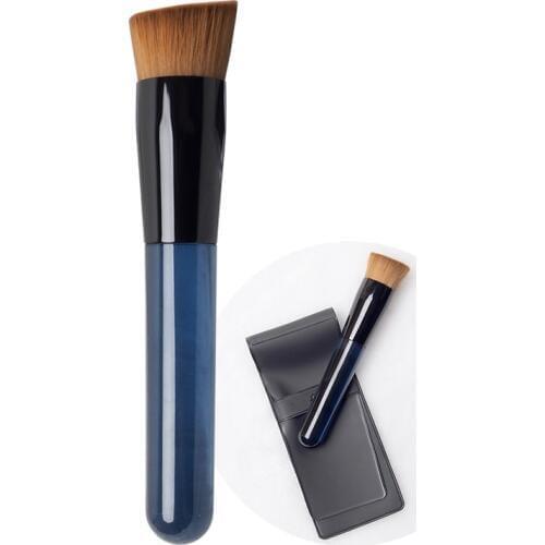 Japan 131 Angled Flat Liquid Foundation Brush BB Cream Sculpting Contour Makeup Brush Acrylic Handle with case
