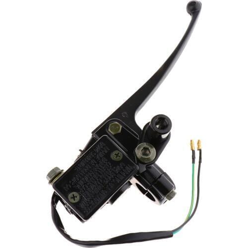 Motorcycle Rear Hydraulic Brake Lever Master Cylinder for Yamaha ZY125 Motorcross Dirt Bikes Black