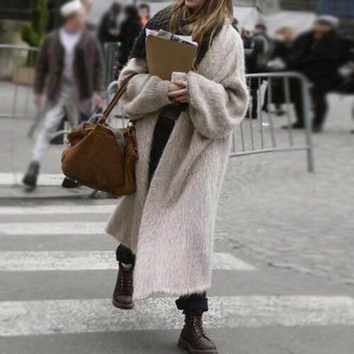 ASYMSAY Batwing Long Sleeve V Neck Sweater Autumn Winter Loose Big Size Solid Color Knitting Cardigan Women AC5590